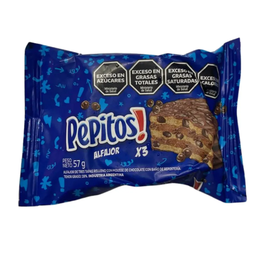 ALFAJOR PEPITOS TRIPLE *57 GRS