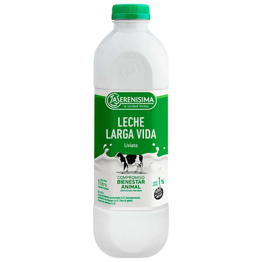 LECHE LA SERENISIMA PET LARGA VIDA DESCREMADA 1LTS