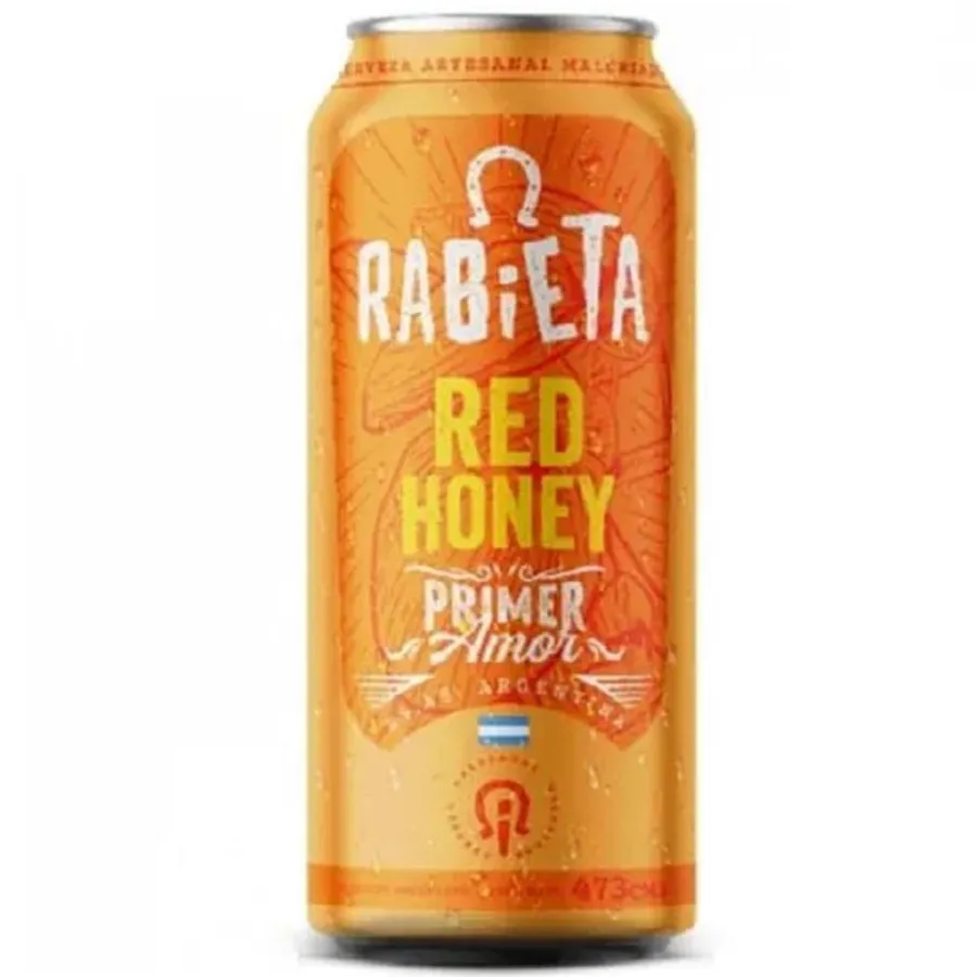 LATA CERVEZA RABIETA RED HONEY X 473CC