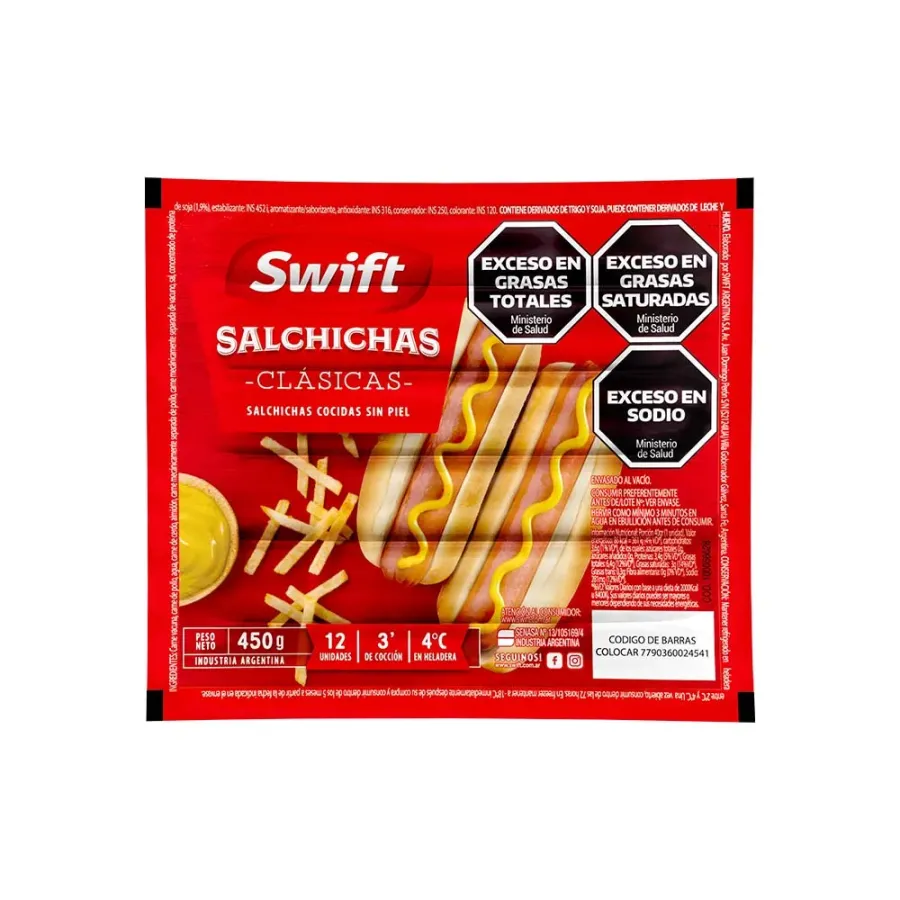 SALCHICHAS SWIFT X 12UNID