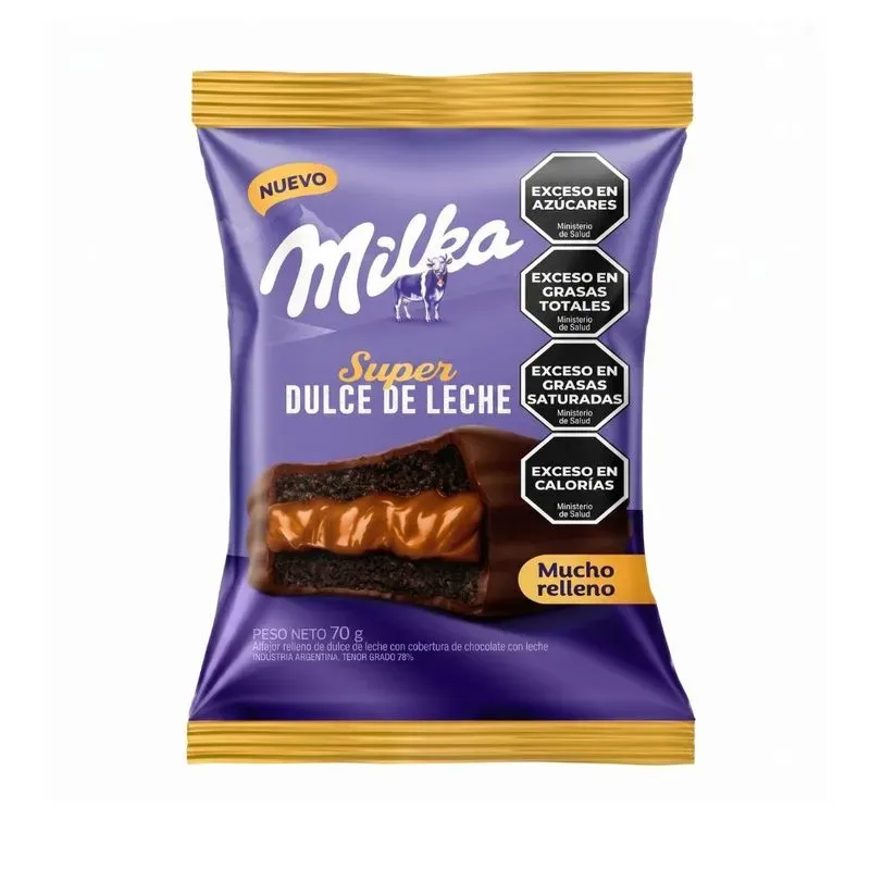 ALFAJOR MILKA SIMPLE EXTRA DDL CHOC X 70GRS