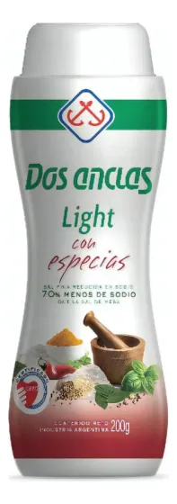 SAL DOS ANCLAS LIGHT CON ESPECIAS SALERO 6X200GR