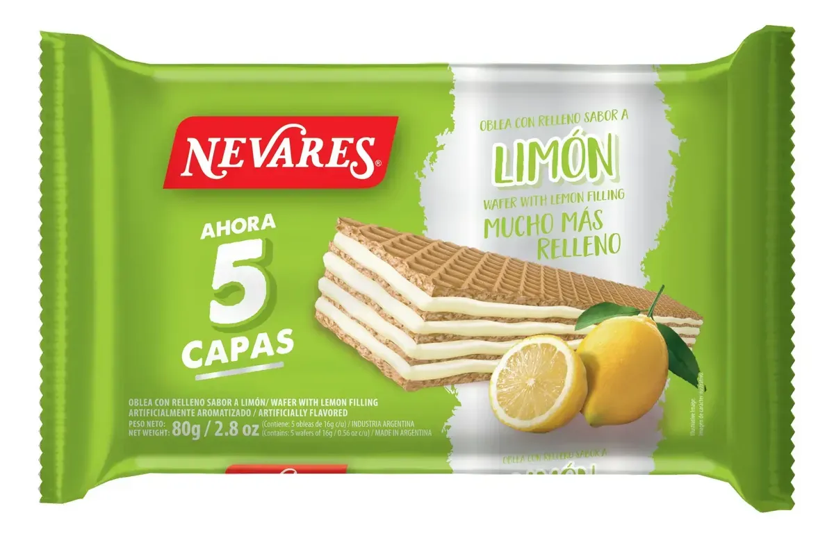 OBLEA NEVARES RELL. LIMON 18*80GRS
