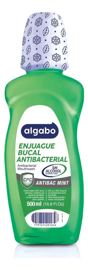 ENJ BUCAL ALGABO ANTIBACTERIAL INTENSE MINT X 500