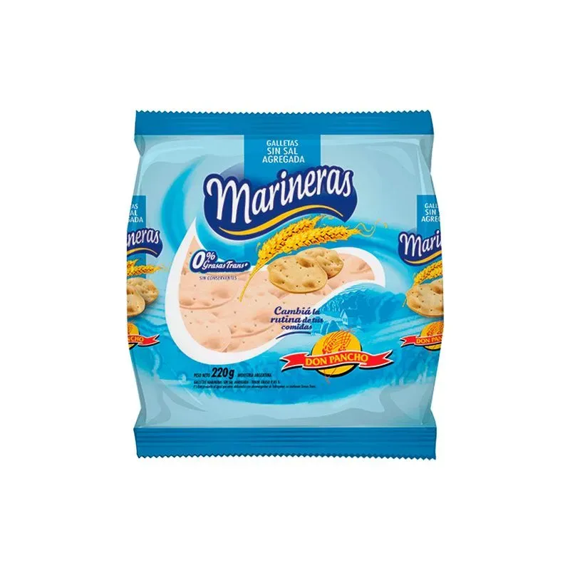 GALLETITAS MARINERAS DON PANCHO SIN SAL 12 X 220GRS