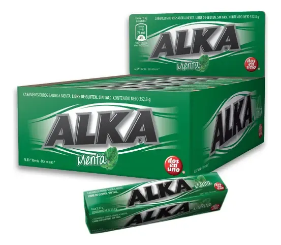 Alka Caramelo Sabor Menta X12 Unidades