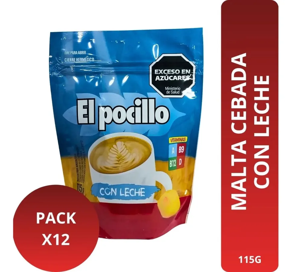 CEBADA EL POCILLO CON LECHE 12 X 115GRS