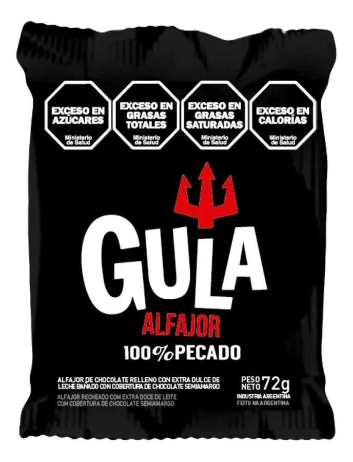 ALFAJOR GULA NEGRO 18 X 72GRS
