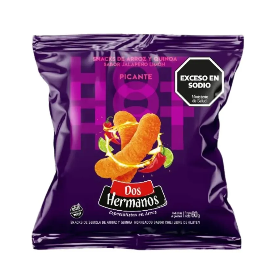 SNACK ARROZ DOS HERMANOS QUINOA JALAPE&Ntilde;O 14 X 60