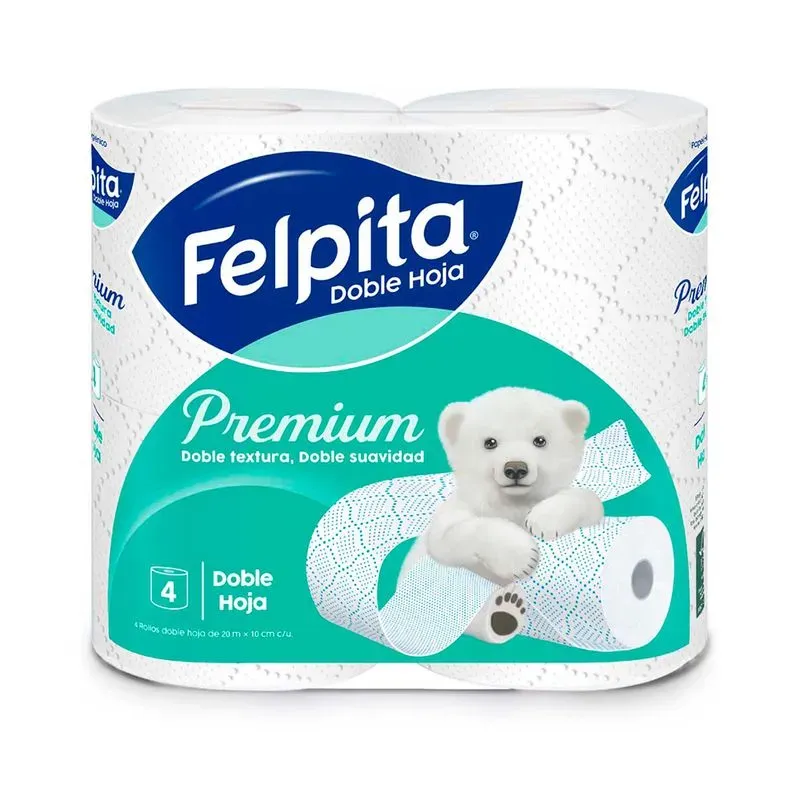 PAPEL HIG FELPITA BLANCO DOBLE HOJA 10 X 4 X 20M