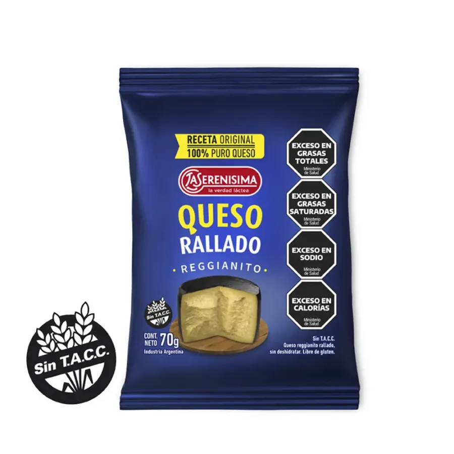 QUESO RALLADO LA SERENISIMA SOBRE*70GRS