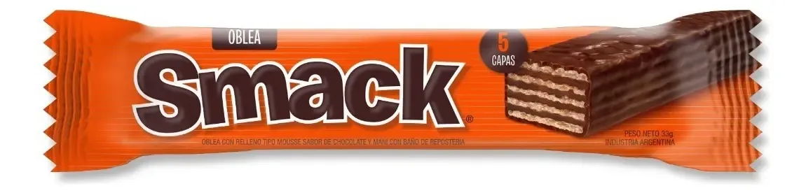 OBLEA SMACK CHOC Y MANI 48 X 33GR