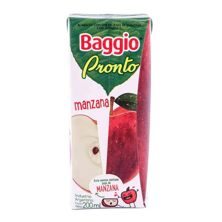 JUGO BAGGIO PRONTO MANZ. 18*200CC