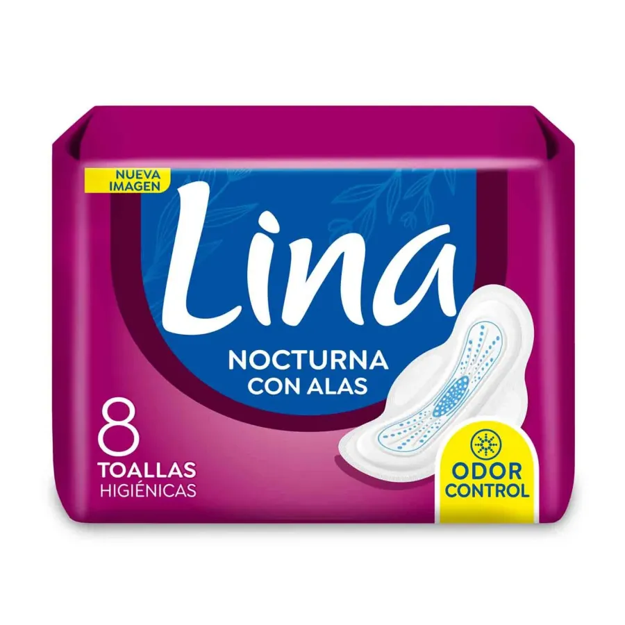 TOALLAS FEM. LINA NOCT. C/ALAS*8UNID