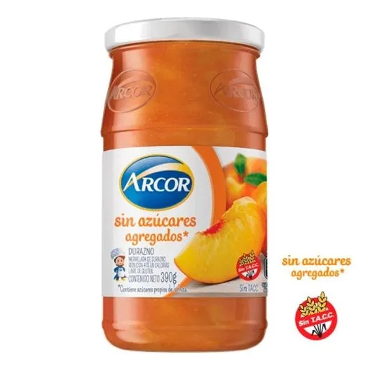MERMELADA. ARCOR S/AZUCAR DURAZNO 12*390GRS