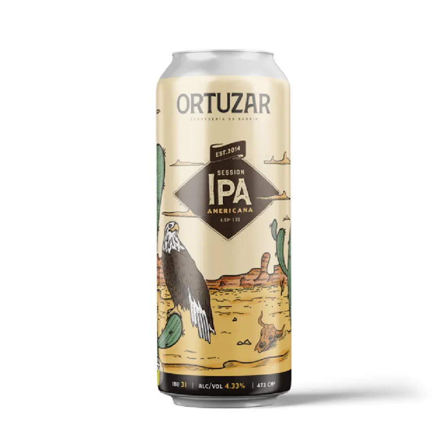 CERVEZA ORTUZAR SESSION IPA AMERICANA LATA X 473