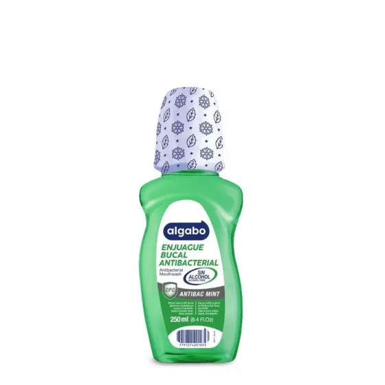 ENJUAGUE BUCAL ALGABO ANTIBACTERIAL INTENSE MINT X 250