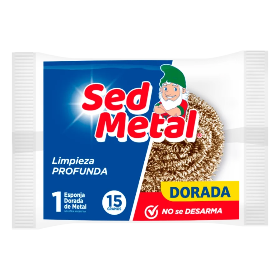 ESPONJA SED METAL DORADA X 15GRS