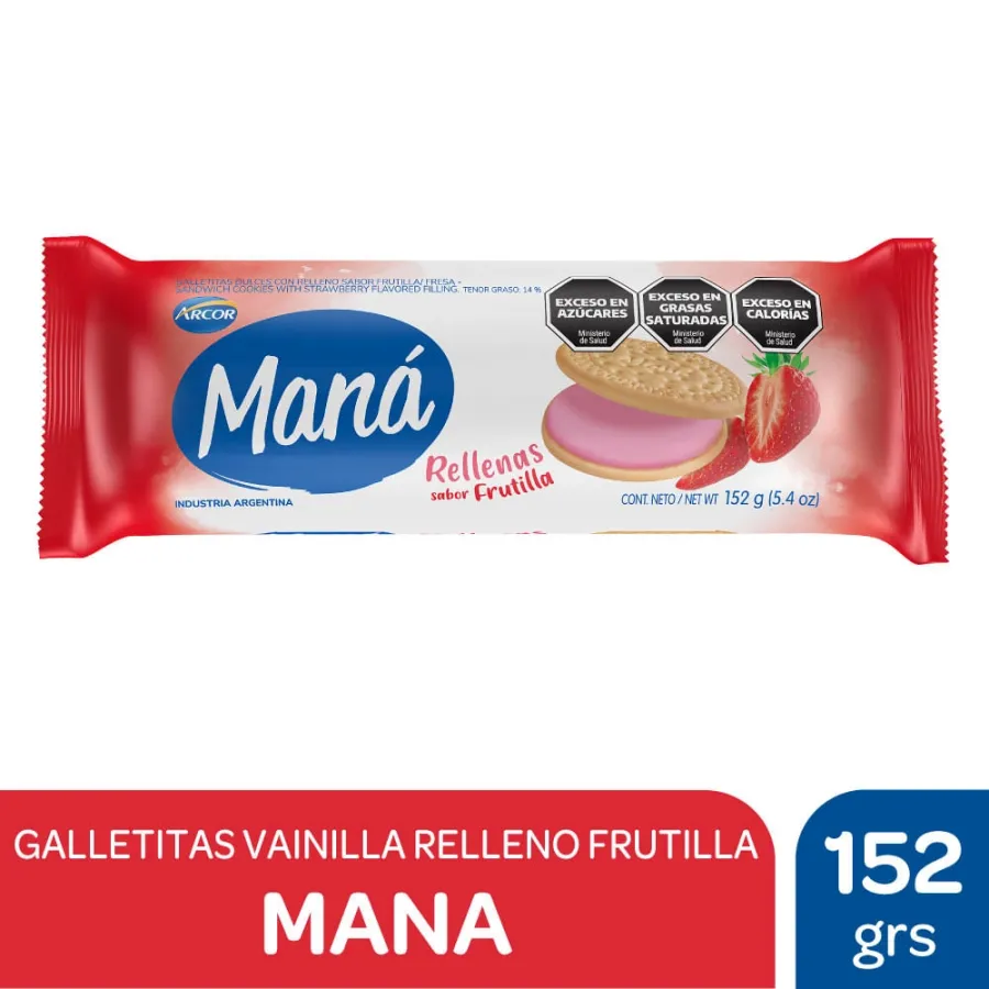 GALLETITAS. MANA RELL. FRUTILLA 36*152GRS