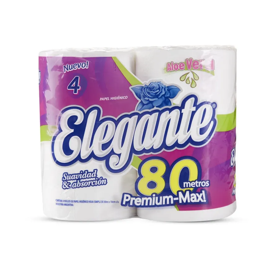 PAPEL HIG. ELEGANTE ALOE*80MTS
