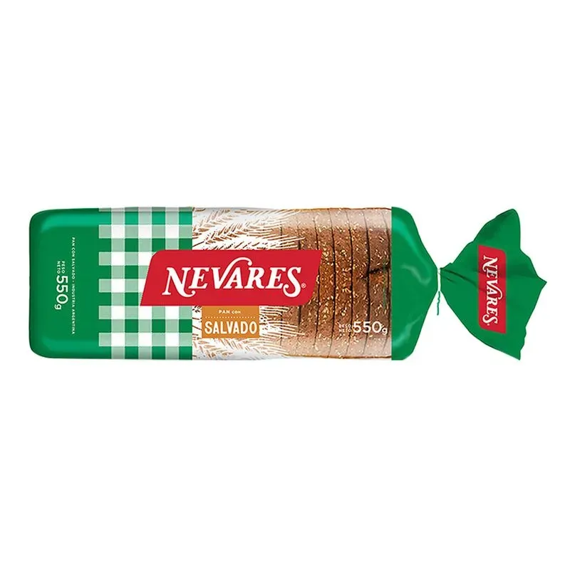 PAN DE MESA NEVARES SALVADO 5 X 550GRS