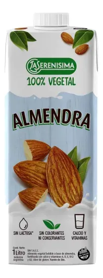 LECHE LA SERENISIMA VEG ALMENDRA SIN AZUCAR TETRA 1LT