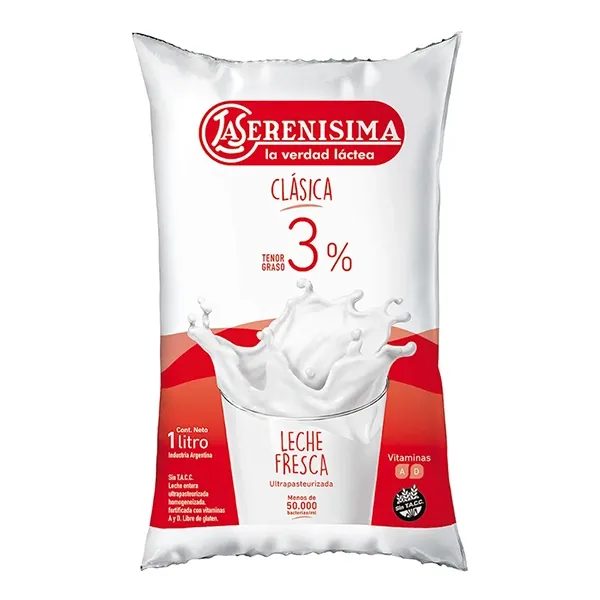 LECHE LA SERENISIMA SACHET ENTERA*1LT.