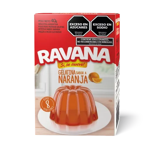 GELATINA RAVANA NARANJA 12 X 40GRS