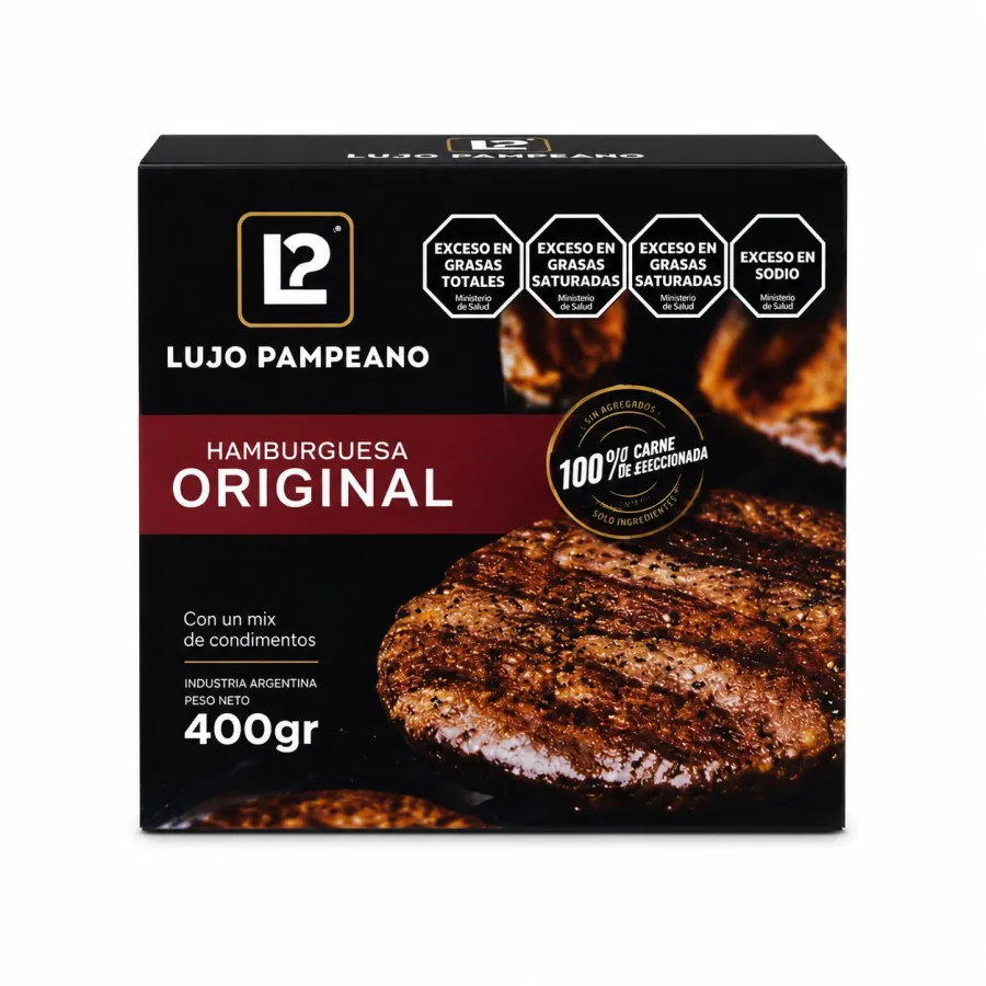 HAMBURGUESA LUJO PAMPEANO 12 EST X 4UNID X 100GR