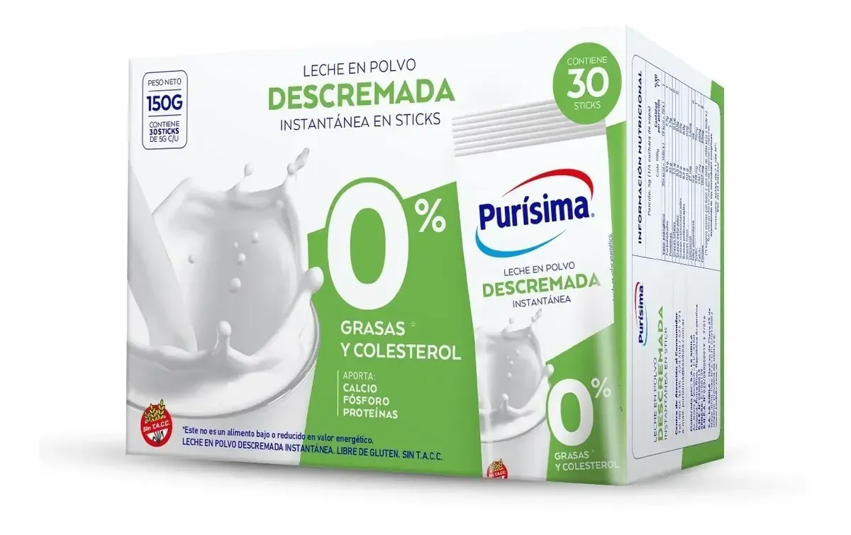 LECHE EN POLVO PURISIMA DESC EST 30 X 5GRS