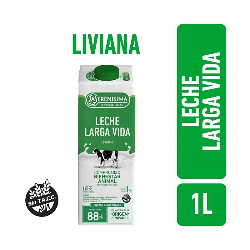 LECHE LA SERENISIMA LARGA VIDA DESCREMADA EDGE X 1LT