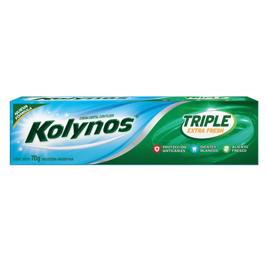 CREMA DENTAL KOLYNOS TRIPLE EXTRA FRESH*70GRS