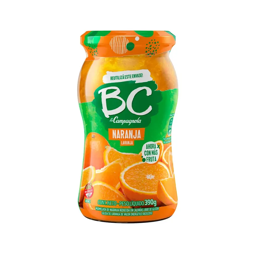 MERMELADA. BC NARANJA +F 12*390GRS