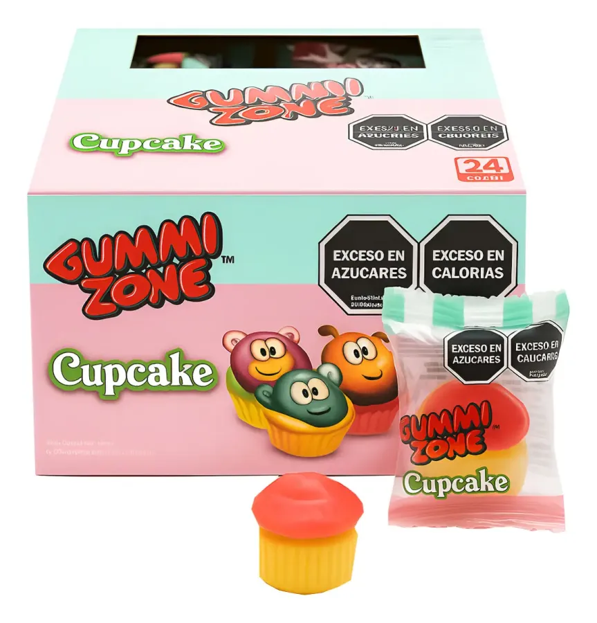 GUMMI ZONE CUPCAKE 12 X 24UNID