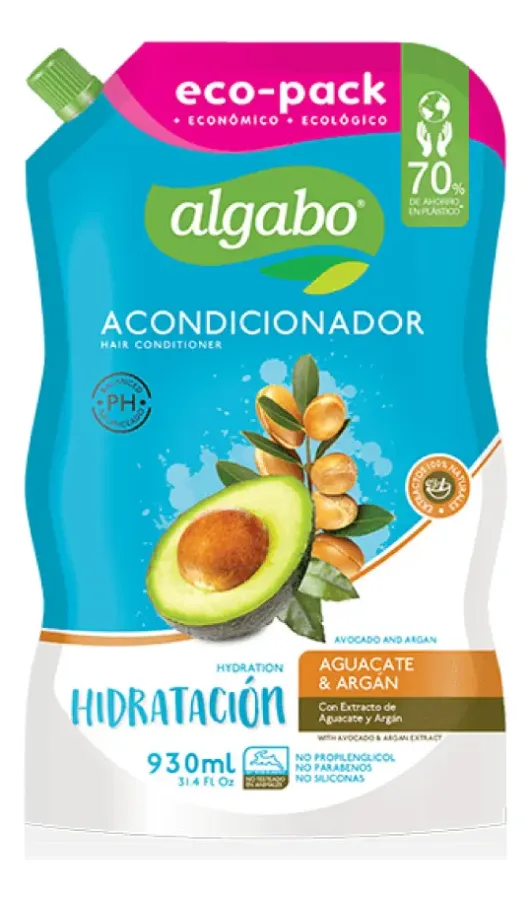 ACOND ALGABO ECO PACK X 930CC AGUACATE Y ARGAN