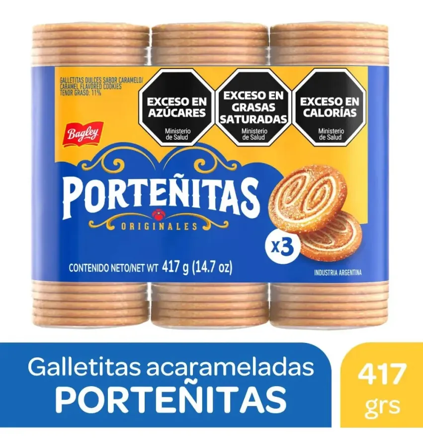GALLETITAS PORTE&Ntilde;ITAS 12 X 3 X 139GRS