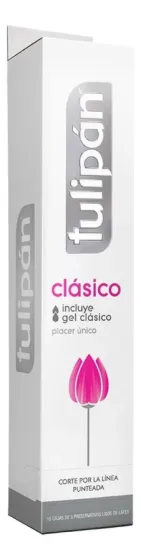 Tulip&aacute;n Preservativos De L&aacute;tex Cl&aacute;sico Lubricante X 16 Cajas