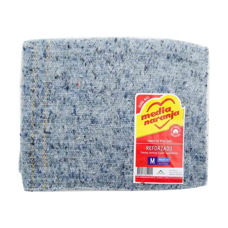 TRAPO DE PISO MEDIA NARANJA REF. GRIS M 48*60CM