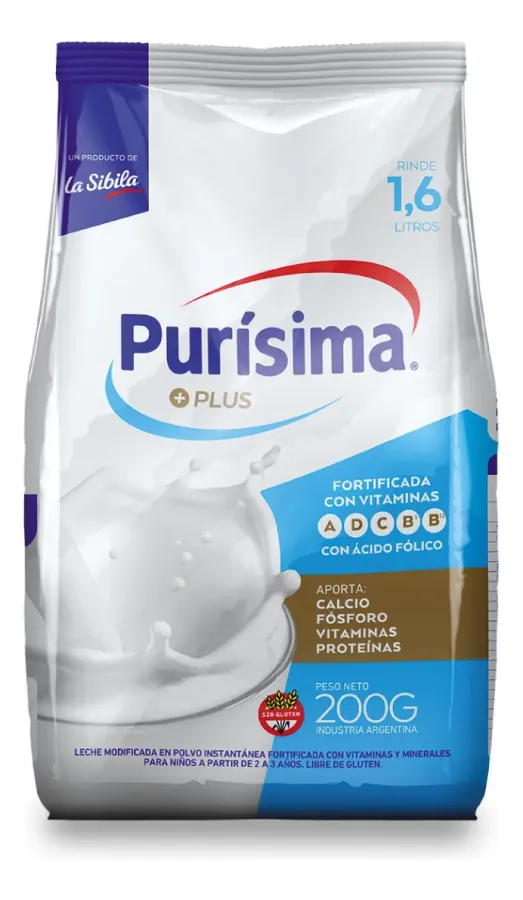 LECHE EN POLVO PURISIMA PLUS POUCH 24 X 200GRS