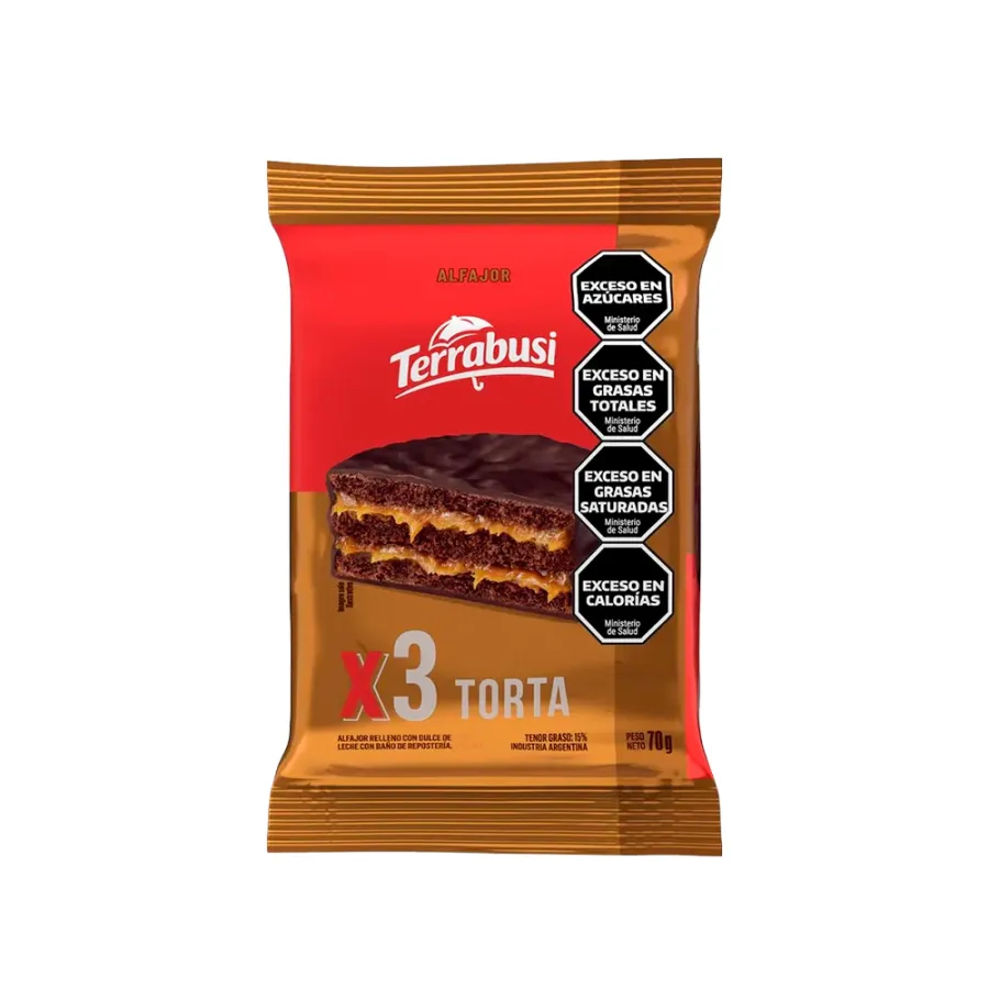 ALFAJOR TERRABUSI TRIPLE TORTA *70 GRS