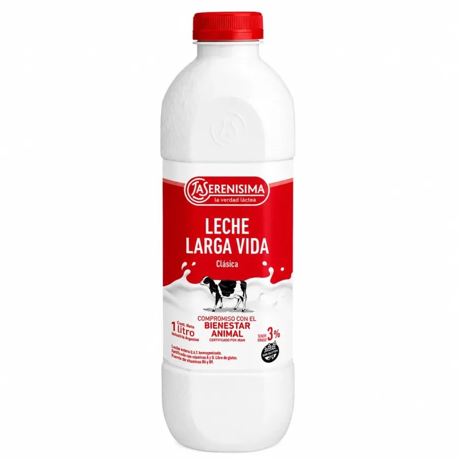 LECHE LA SERENISIMA PET LARGA VIDA ENTERA 1LTS