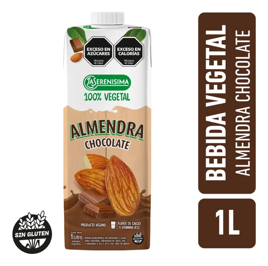 LECHE LA SERENISIMA VEG ALMENDRAS CHOCO X 1LT