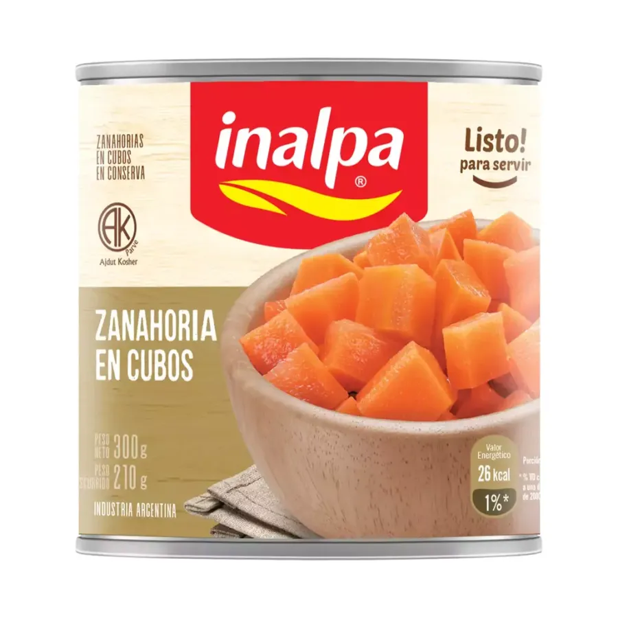ZANAHORIAS EN CUBO INALPA 24*350GRS