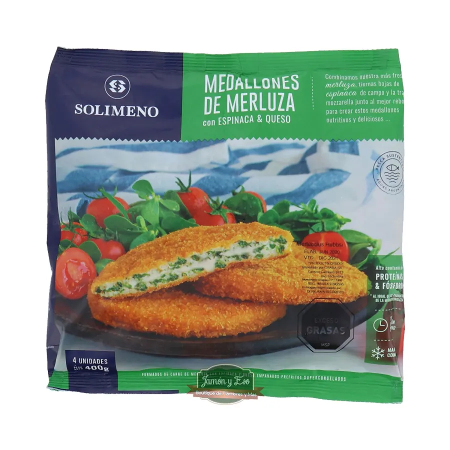 MEDALLON ESPINACA Y QUESO X 400GRS