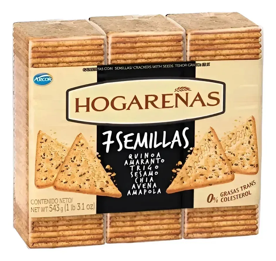 GALLETITAS. HOGARE&Ntilde;AS 7 SEMILLAS 12*3*189GRS