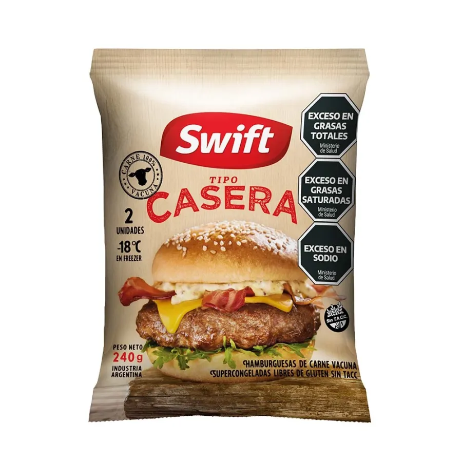 HAMBURGUESA SWIFT TIPO CASERA 2 X 240GRS