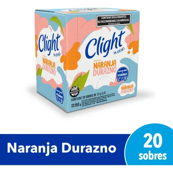 jugo Clight Sabor Naranja Y Durazno Display X 20 unidades