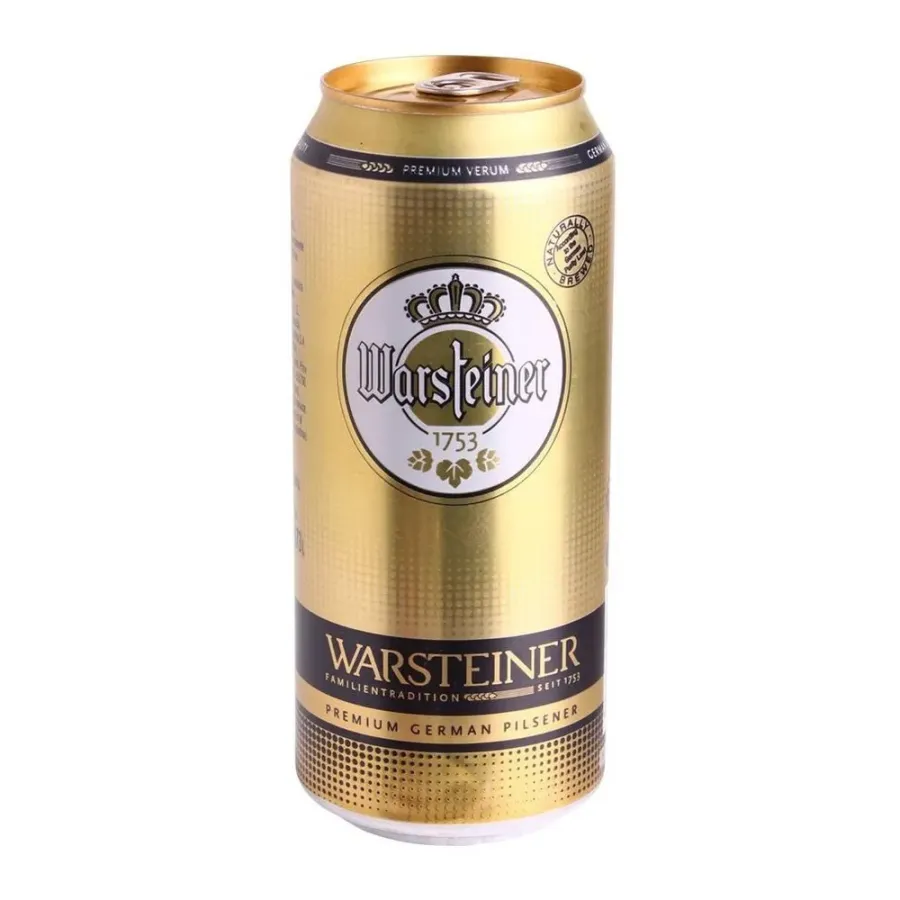 LATA CERVEZA WARSTEINER RUBIA*473CC.
