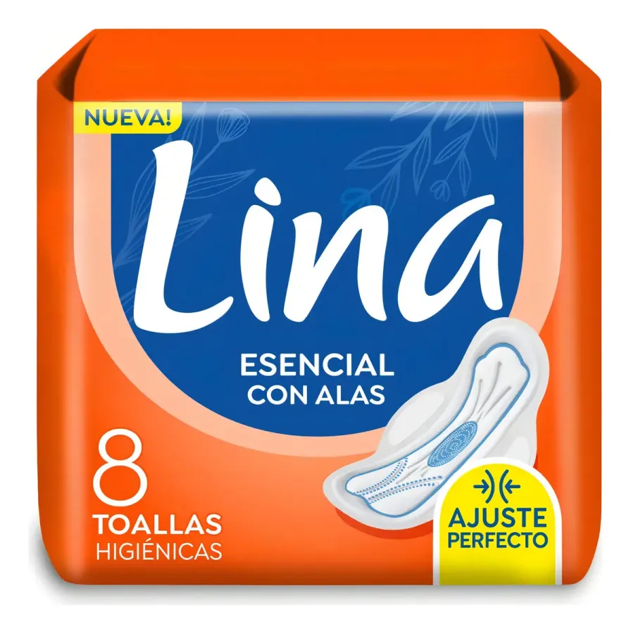 TOALL FEM LINA ESENCIAL C ALAS X 8UNID