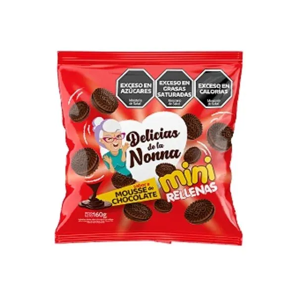 GALLETITAS DDLN MINI RELL MOUSSE CHOCO 24 X 160GRS